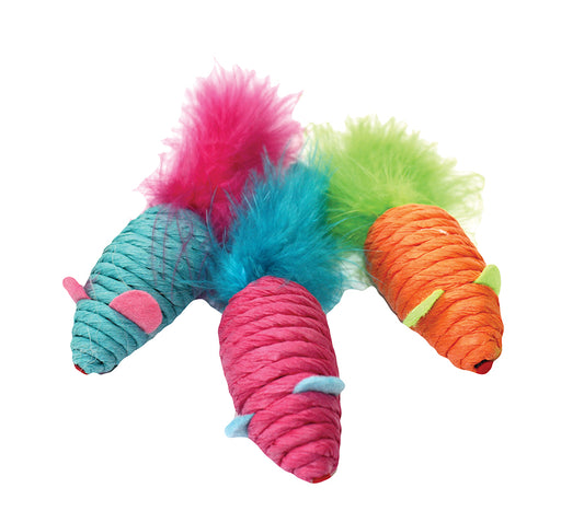 Happy Pet Carnival Mice Cat Toy (Colour May Vary)