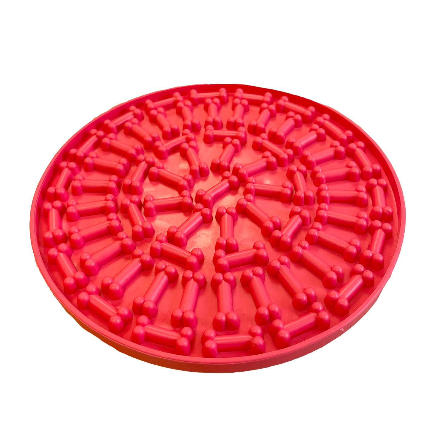 Pet Platter Lick Mat - Red Circle