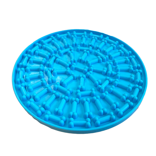 Pet Platter Lick Mat - Blue Circle