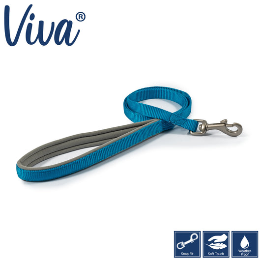 Ancol Viva Padded Lead Blue 1mx12mm