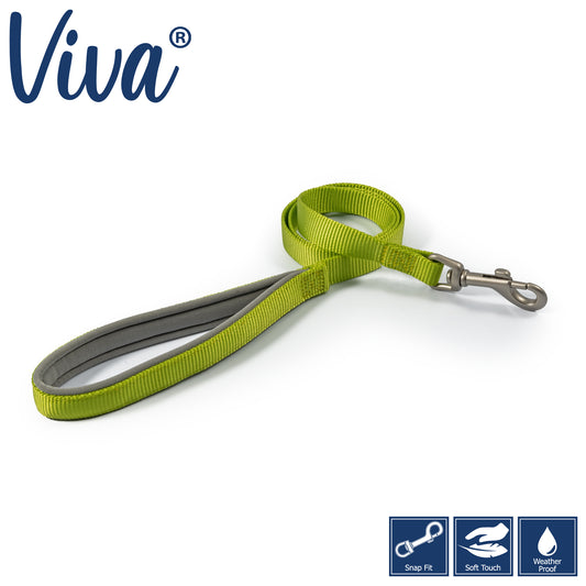 Ancol Viva Padded Lead Lime 1mx19mm