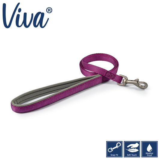 Ancol Viva Padded Lead Purple 1mx19mm