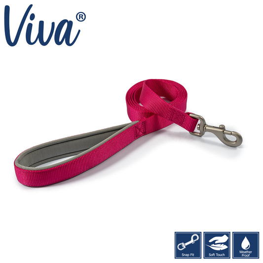 Ancol Viva Padded Lead Pink 1mx25mm