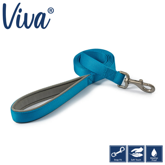 Ancol Viva Padded Lead Blue 1mx25mm