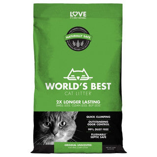 Worlds Best Cat Litter 14lb Original Unscented (6.35kg), 14lb