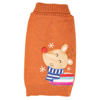 James Marketing Rudolf Jumper Burnt Orange Small 23cm