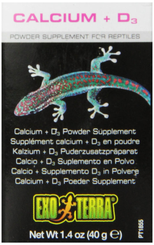 Exo Terra Reptile Calcium & D3 Powder Supplement 40g