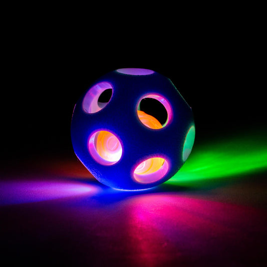 Ancol Small Bite Flashing Ball Pink or Blue
