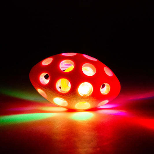 Ancol Small Bite Flashing Rugby Ball Pink or Blue