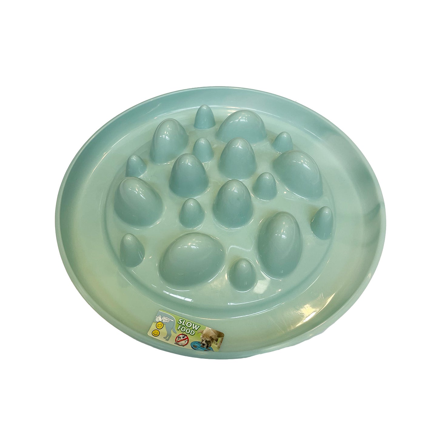 Pet Platter Cactus Slow Feeder Dusky Blue 32x32x7cm