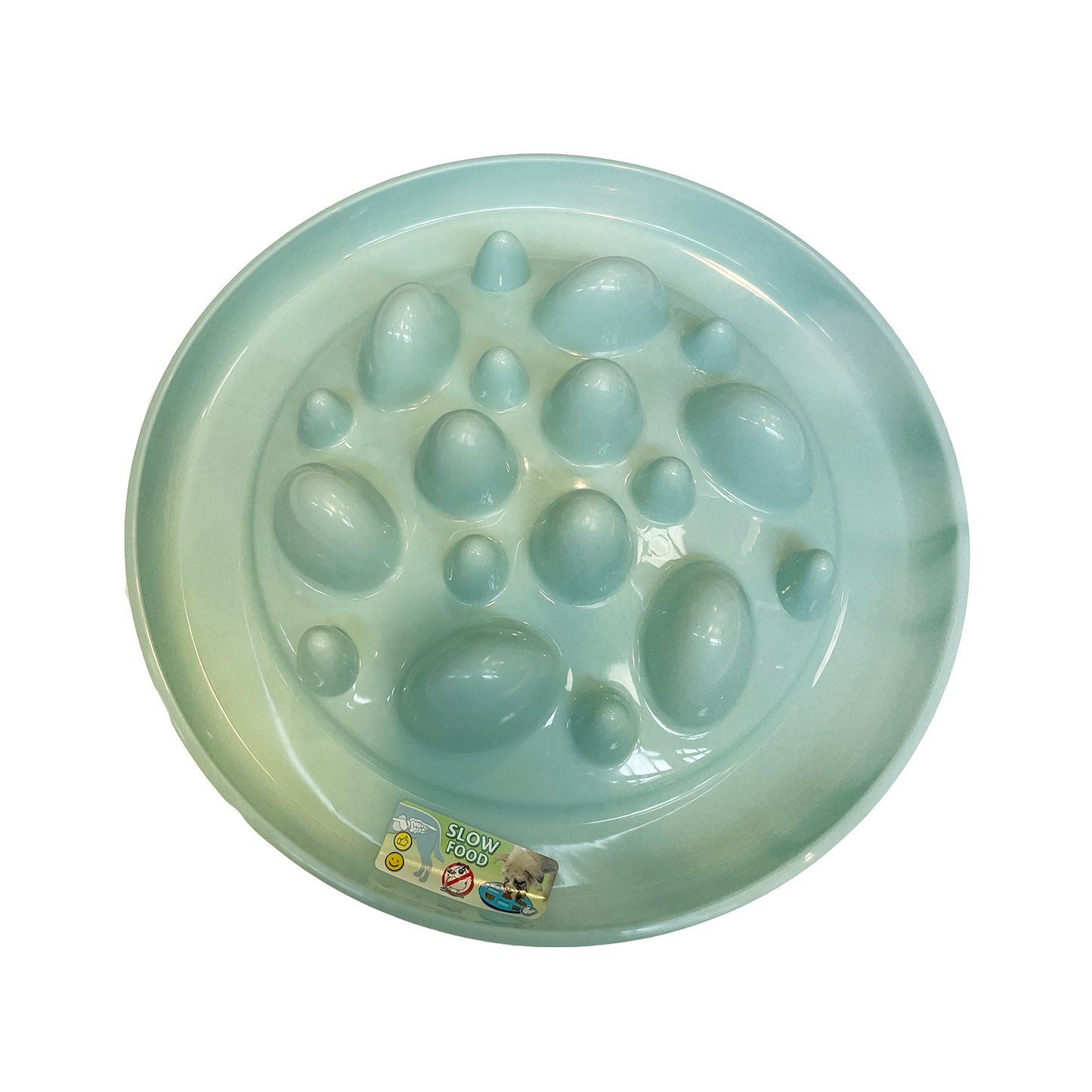 Pet Platter Cactus Slow Feeder Dusky Blue 32x32x7cm