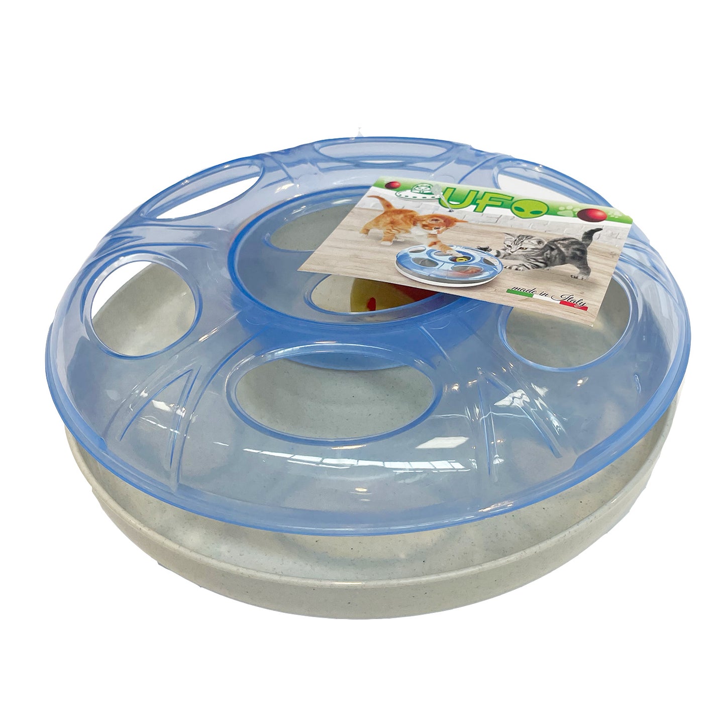 Mad About Pets UFO Interactive Cat Toy Blue 25x8cm