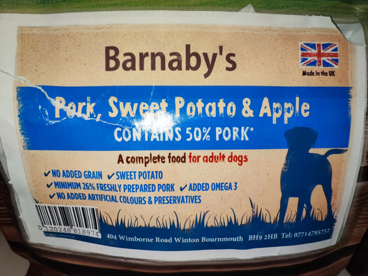 Barnabys Pork, Sweet Potato & Apple 12kg