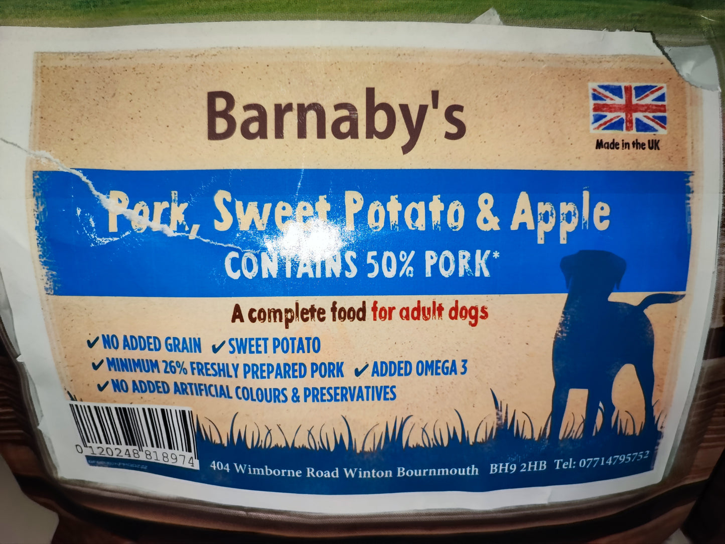 Barnabys Pork, Sweet Potato & Apple 6Kg