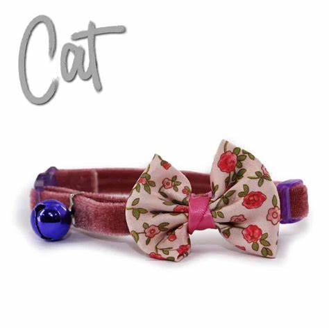 Ancol Collar Cat Vintage Pink Bow, 20-30cm