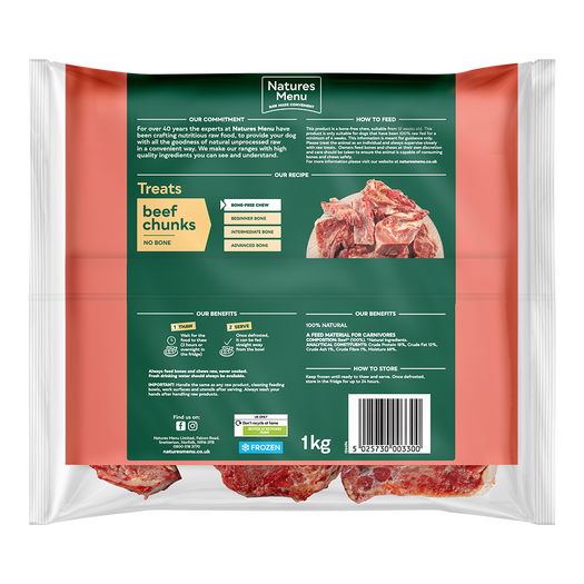 Natures Menu Beef Chunks 1kg