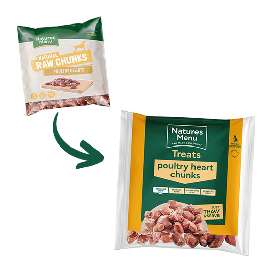 Natures Menu Poultry Heart Chunks 1kg