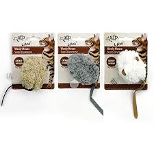 All For Paws Lamb Wooly Mouse Catnip Cat Toy (Assorted Colours)