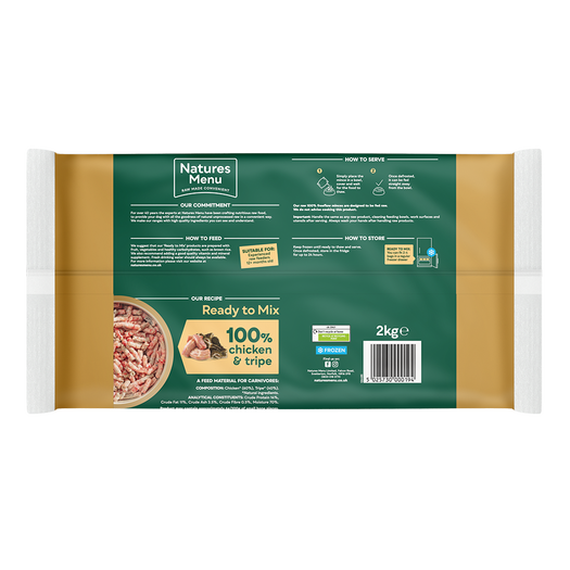 Natures Menu Free Flow - 100% Chicken & Tripe 2Kg