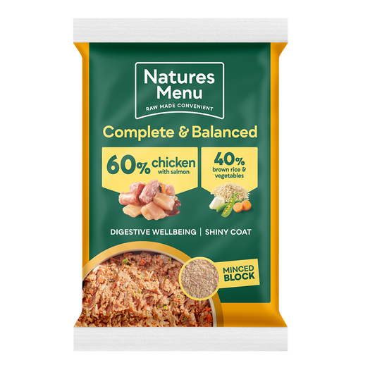 Natures Menu Block - 60% Chicken & Salmon 300g