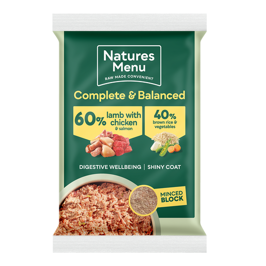 Natures Menu Block - 60% Lamb & Chicken 300g