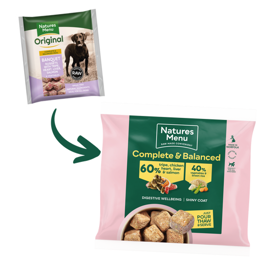 Natures Menu Nuggets - 60% Tripe, Chicken, Heart, Liver & Salmon 1kg