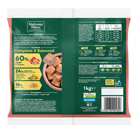 Natures Menu Nuggets - 60% Beef & Chicken 1kg