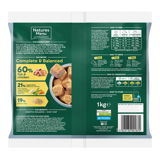 Natures Menu Nuggets - 60% Fish & Chicken 1kg