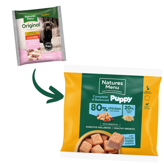 Natures Menu Nuggets - 80% Puppy Chicken & Salmon 1kg