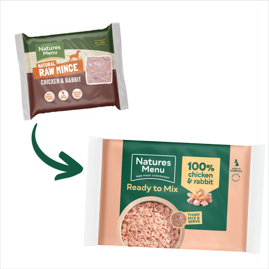 Natures Menu Block - 100% Chicken & Rabbit 400g