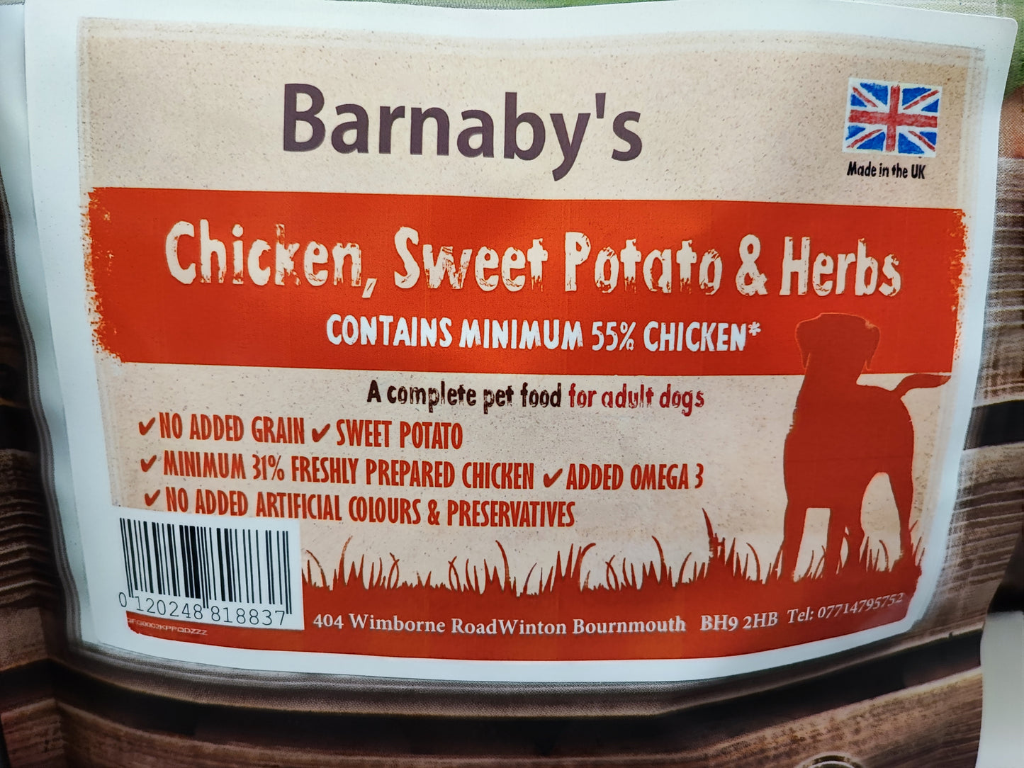 Barnabys Chicken, Sweet Potato & Herbs 6kg