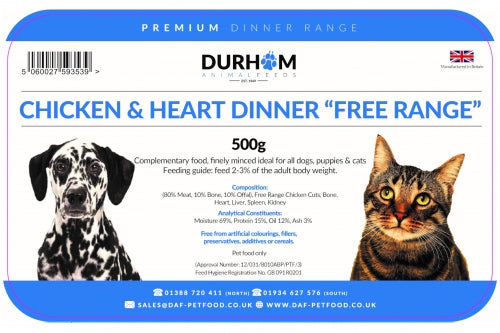 DAF Free Range Chicken & Heart Cat Dinner 500g