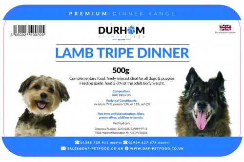 DAF Lamb Tripe Dinner 500g